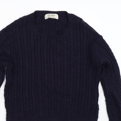 Pull&Bear Womens Blue   Pullover Jumper Size M