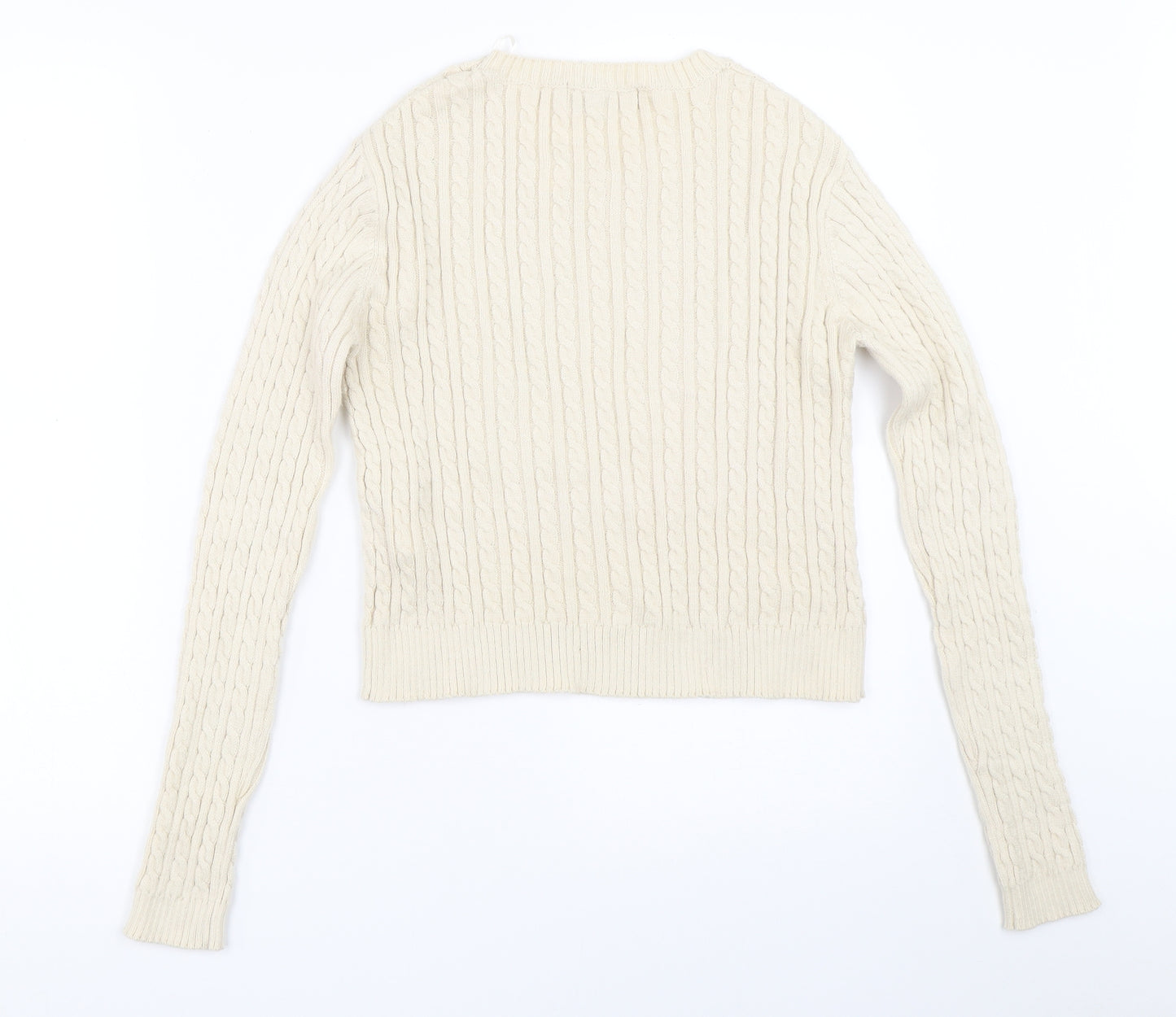Pull&Bear Womens Ivory   Pullover Jumper Size M