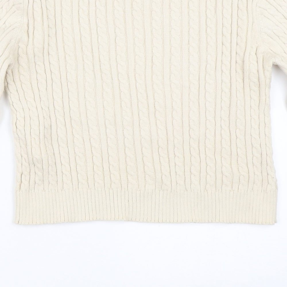 Pull&Bear Womens Ivory   Pullover Jumper Size M