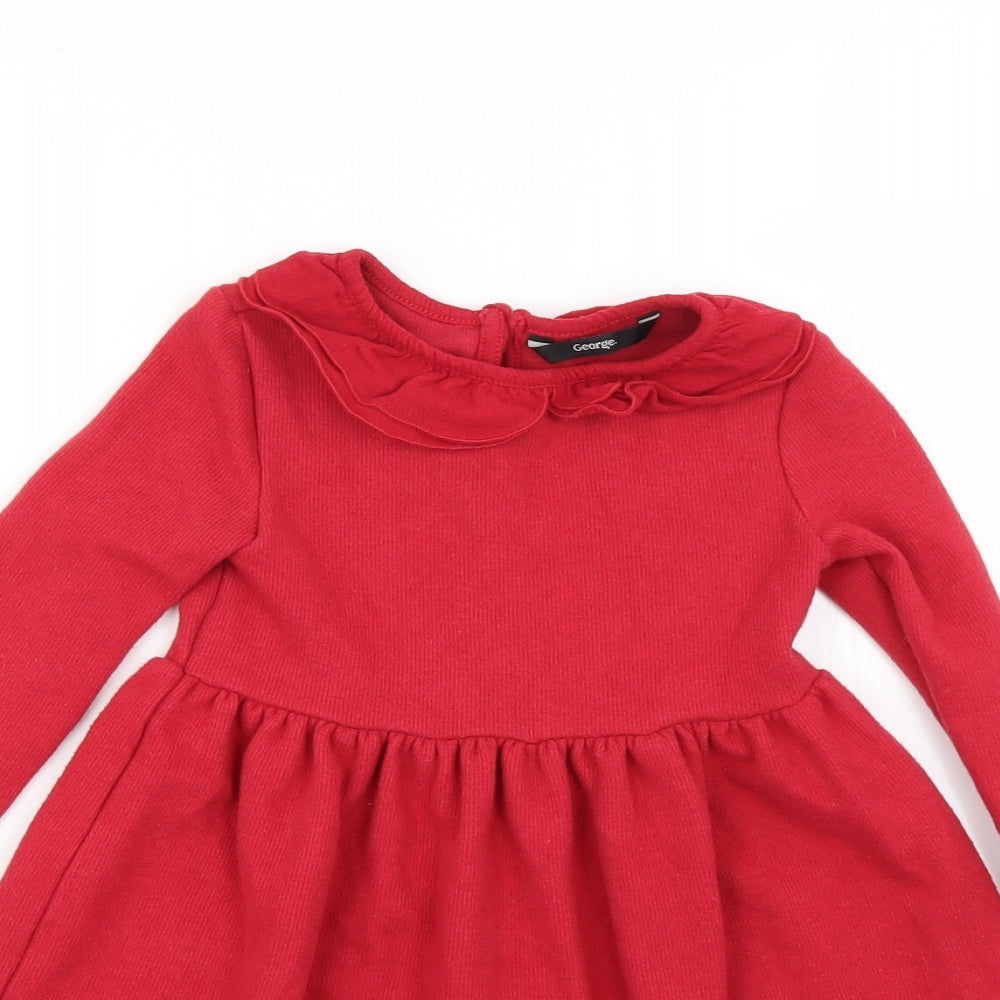 gorge Girls Red   Fit & Flare  Size 3-4 Years