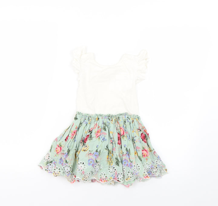 NEXT Girls Multicoloured Floral Fit & Flare Size 3 Years