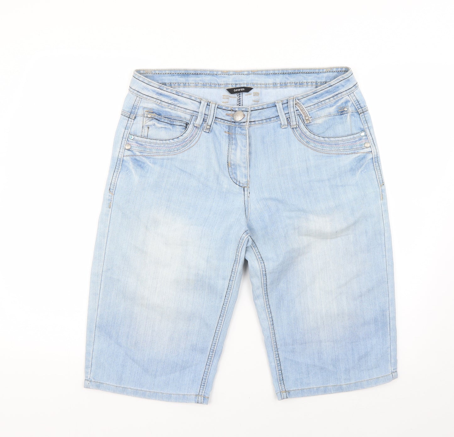 George Womens Blue   Cut-Off Shorts Size 12