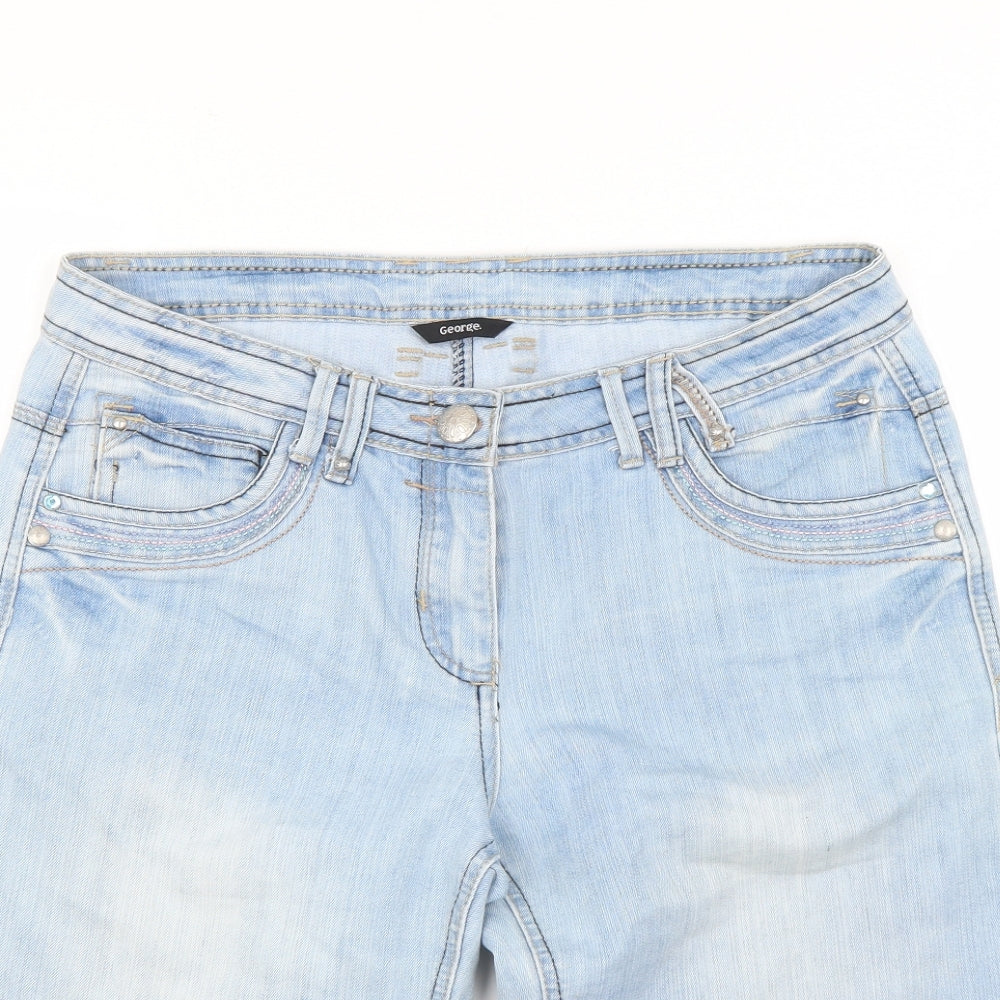 George Womens Blue   Cut-Off Shorts Size 12