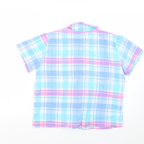 Dunnes Stores Womens Multicoloured Check  Top Pyjama Top Size 8