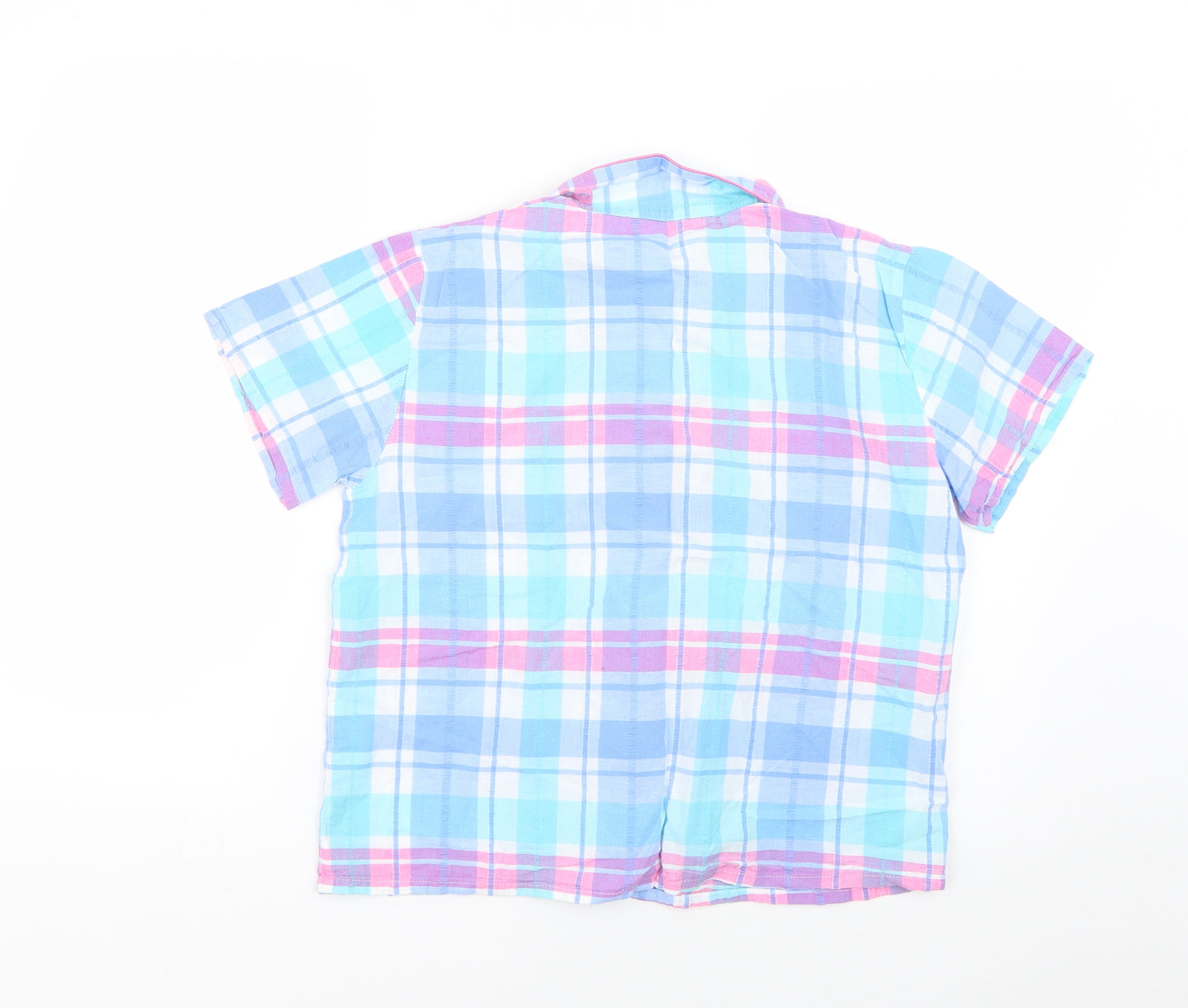 Dunnes Stores Womens Multicoloured Check  Top Pyjama Top Size 8