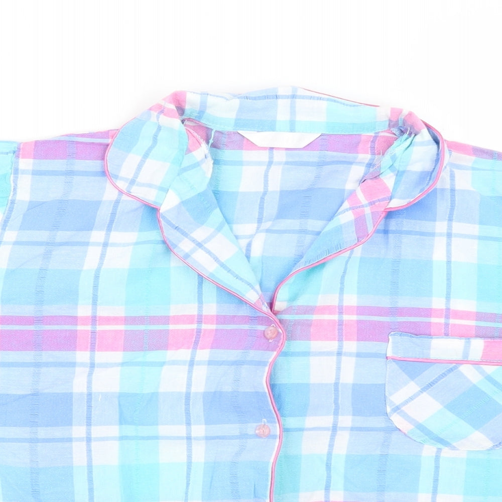 Dunnes Stores Womens Multicoloured Check  Top Pyjama Top Size 8
