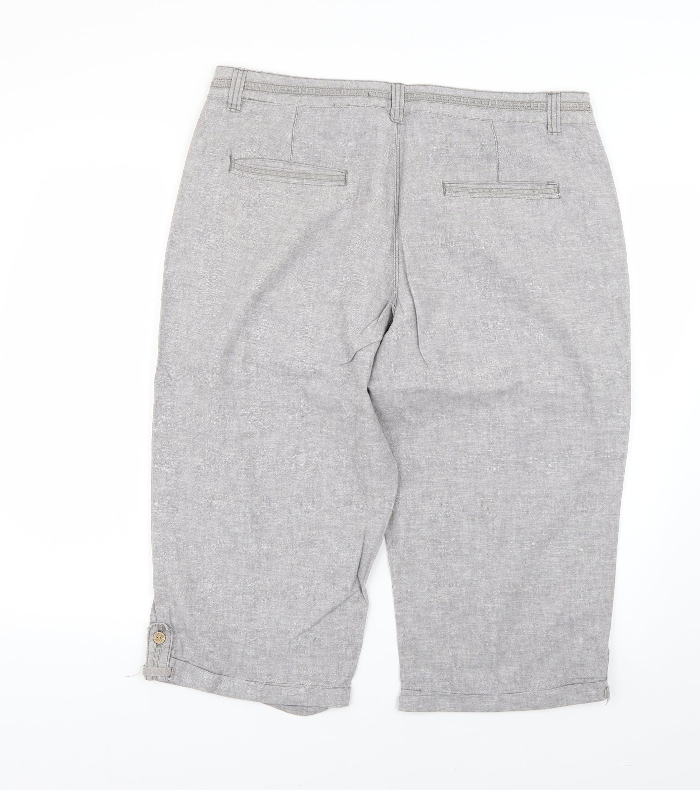 mantaray Womens Grey   Cropped Trousers Size 16 L20 in
