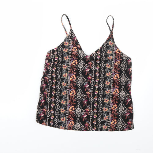 New Look Womens Multicoloured Geometric  Basic Blouse Size 8