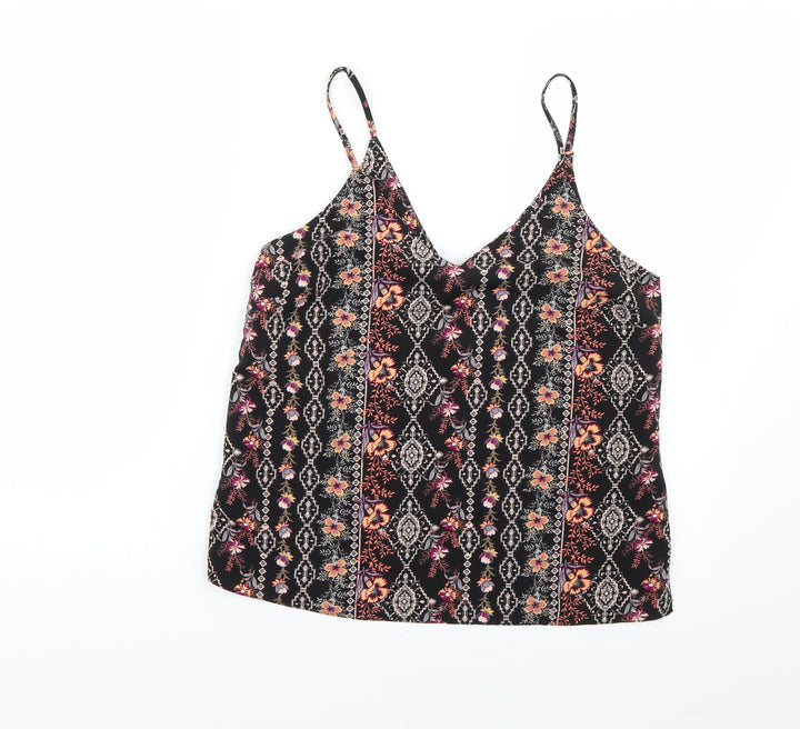 New Look Womens Multicoloured Geometric  Basic Blouse Size 8