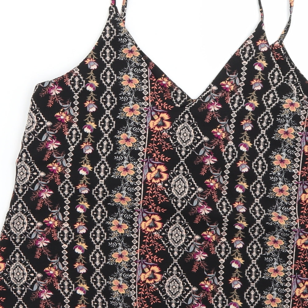 New Look Womens Multicoloured Geometric  Basic Blouse Size 8