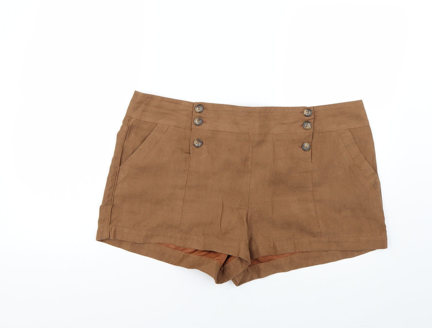 New Look Womens Brown   Cut-Off Shorts Size 18
