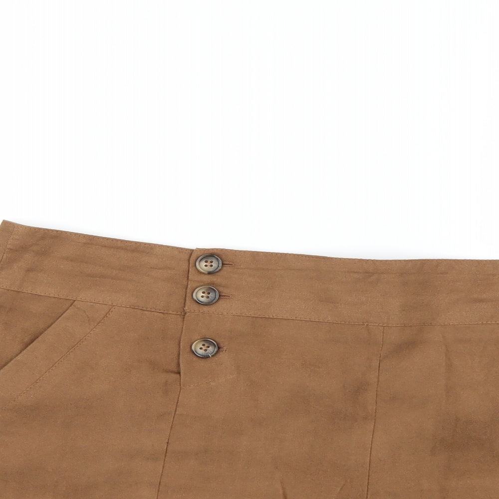 New Look Womens Brown   Cut-Off Shorts Size 18