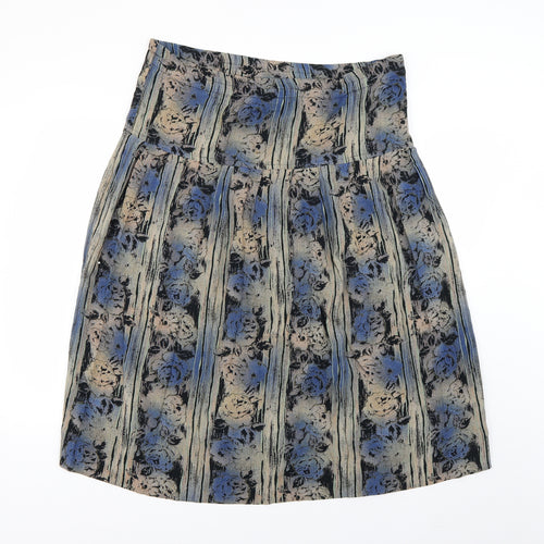 west & webb Womens Multicoloured Geometric  Flare Skirt Size 12