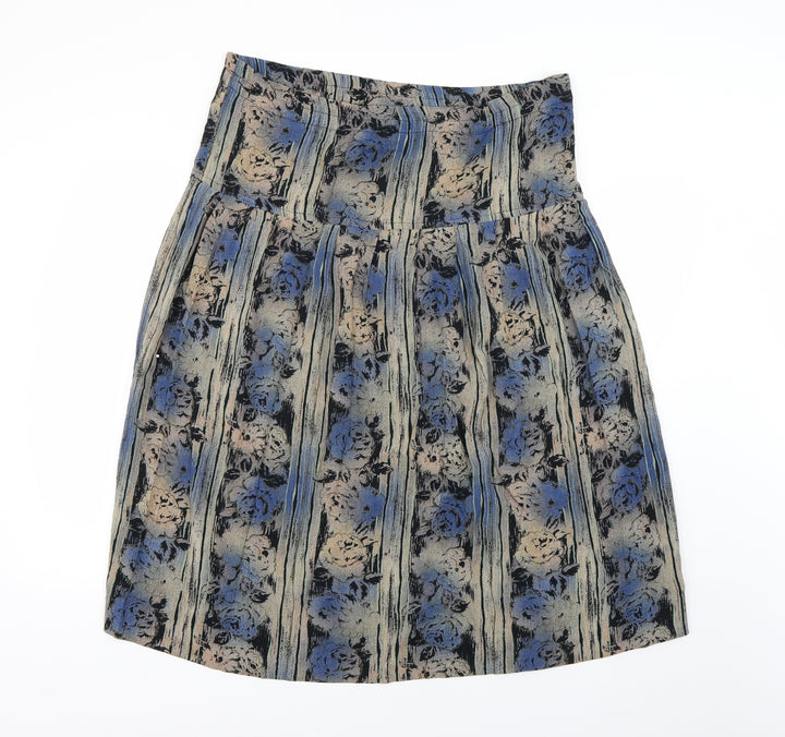 west & webb Womens Multicoloured Geometric  Flare Skirt Size 12