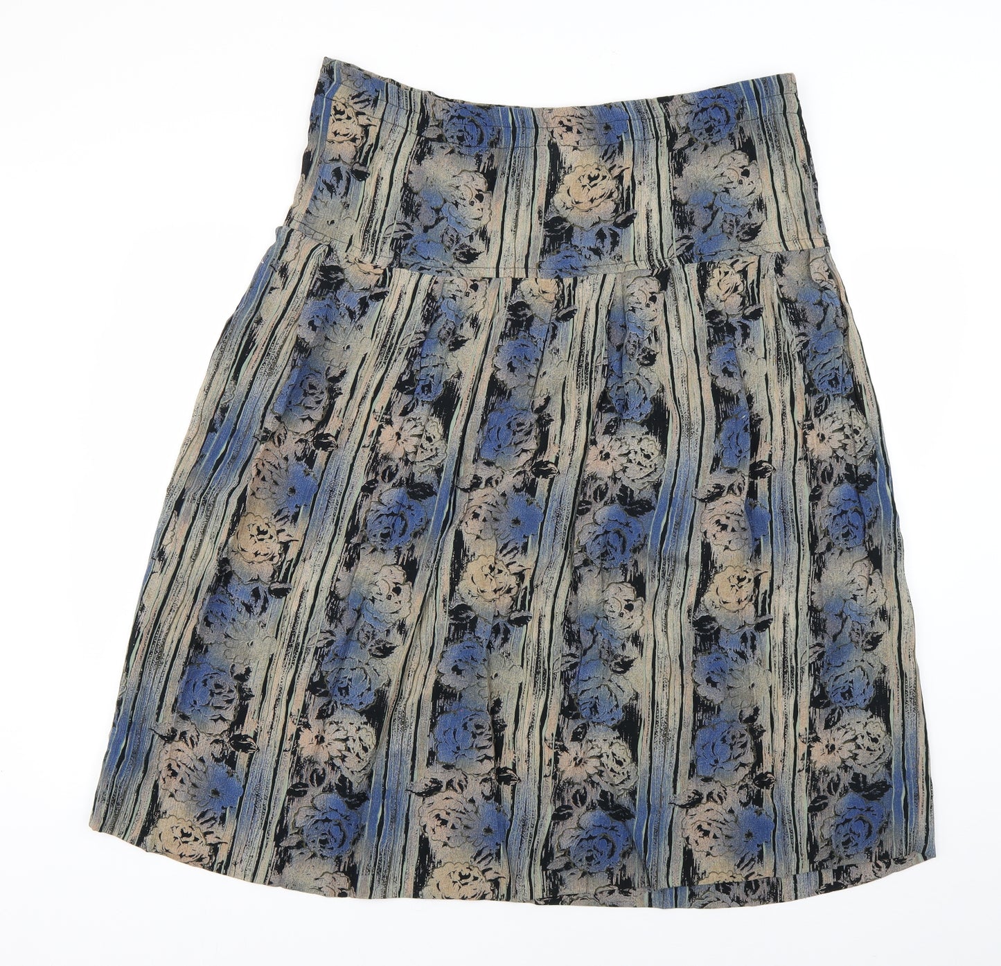 west & webb Womens Multicoloured Geometric  Flare Skirt Size 12