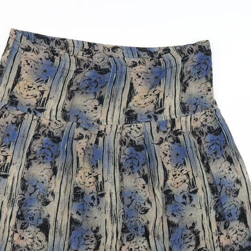 west & webb Womens Multicoloured Geometric  Flare Skirt Size 12