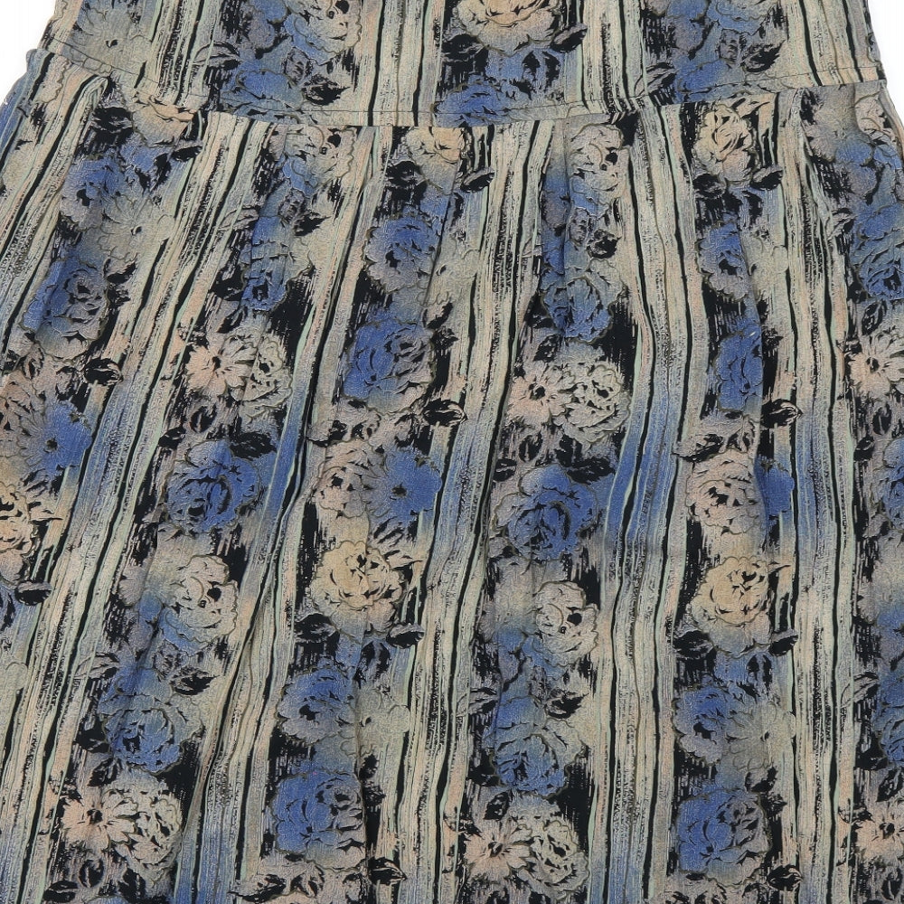 west & webb Womens Multicoloured Geometric  Flare Skirt Size 12