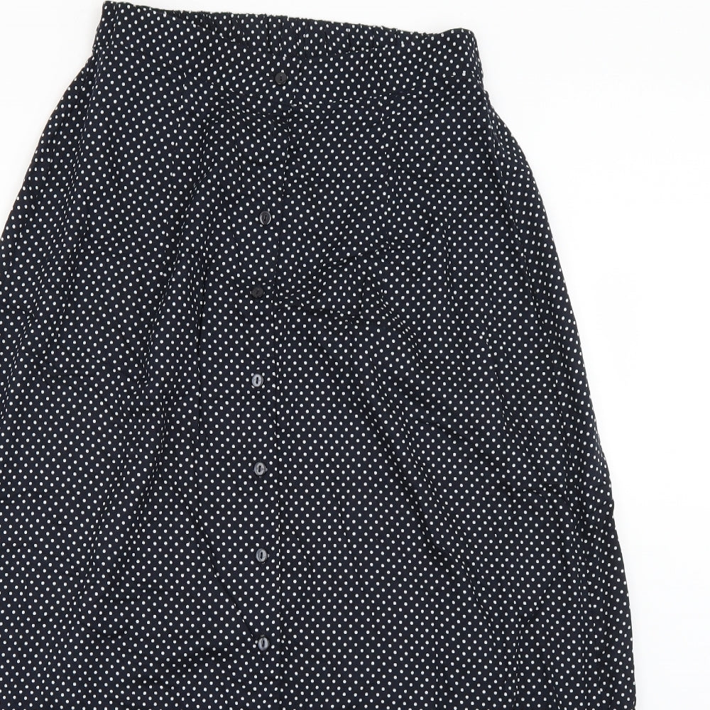 New Look Womens Blue Polka Dot  Flare Skirt Size 14