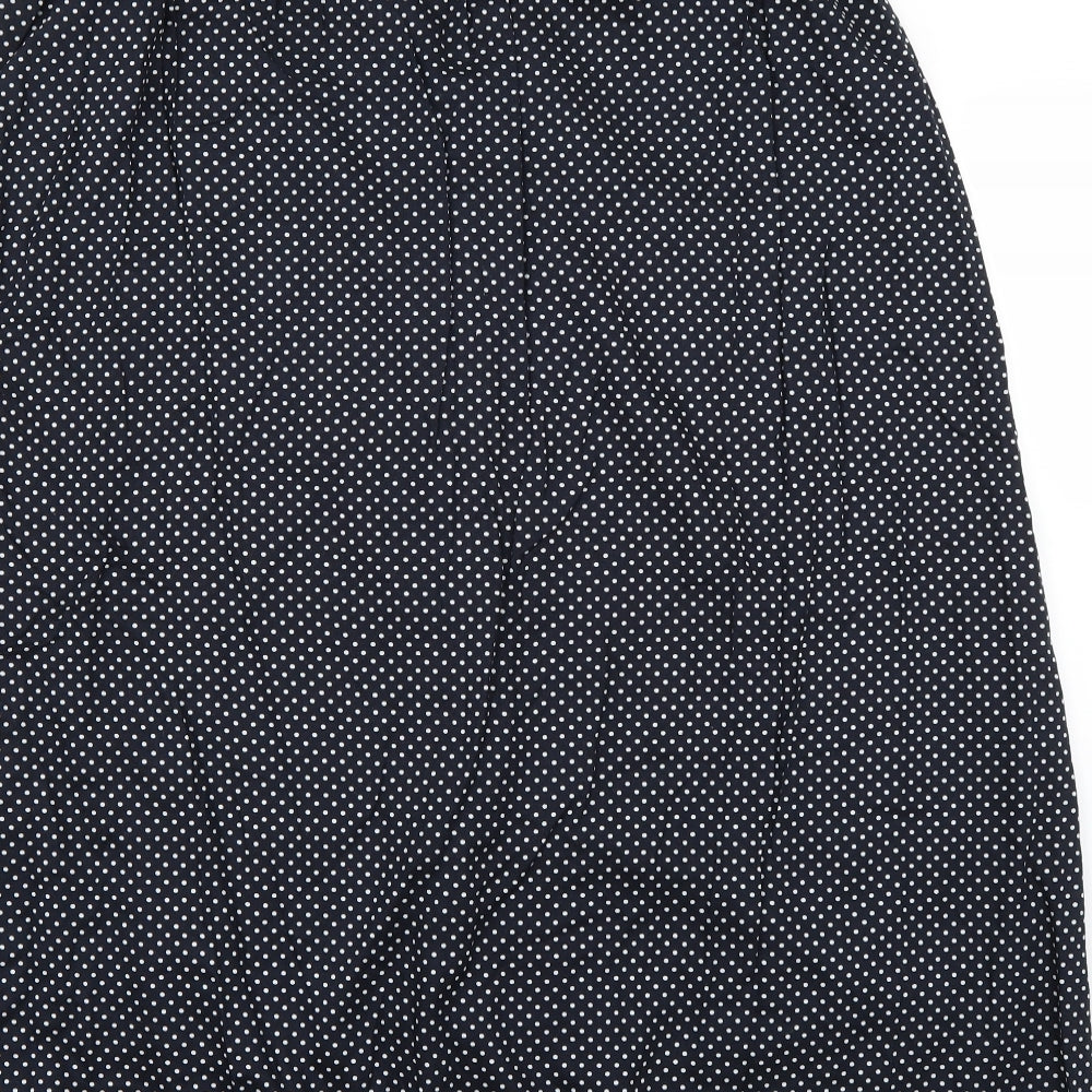 New Look Womens Blue Polka Dot  Flare Skirt Size 14