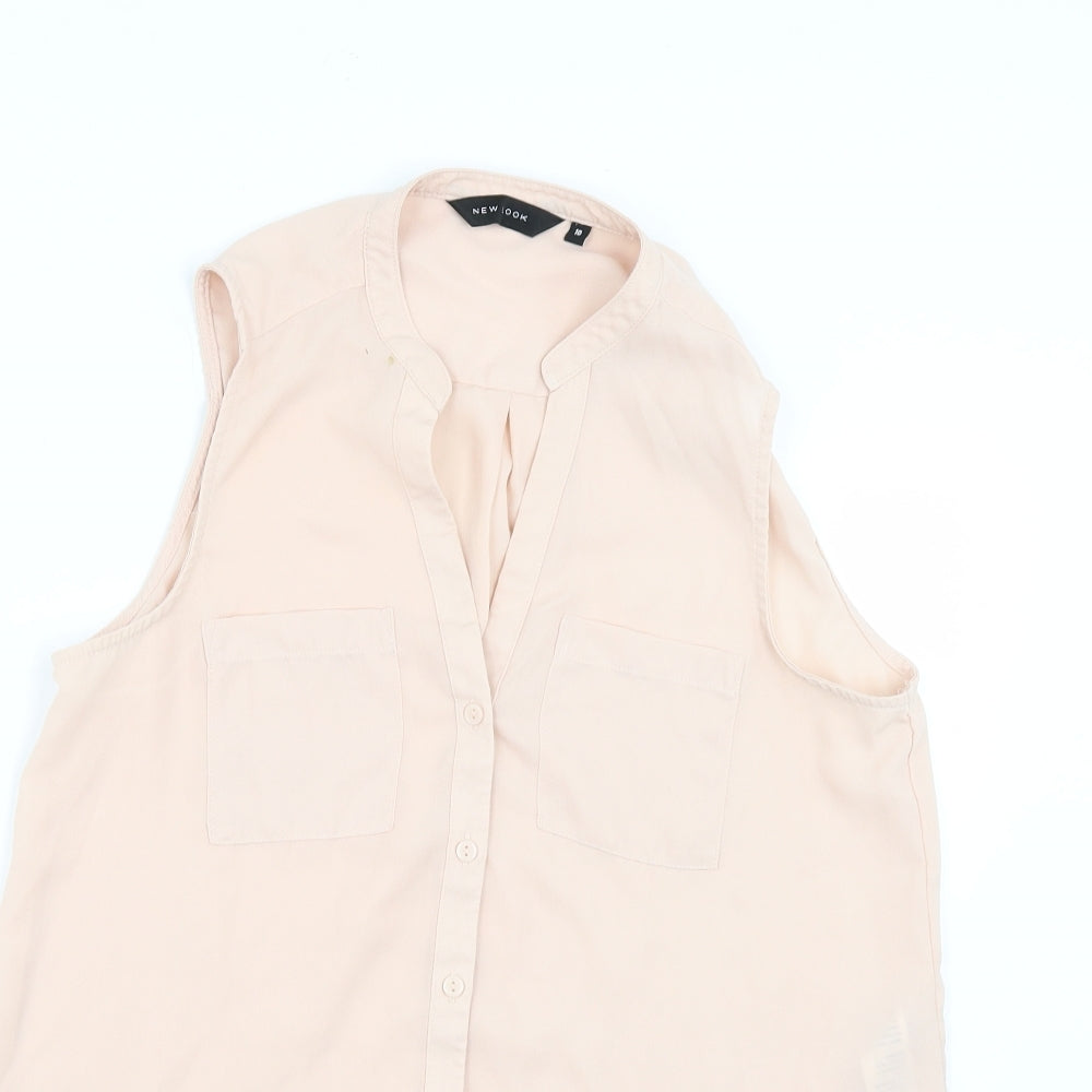New Look Womens Pink   Basic Blouse Size 8