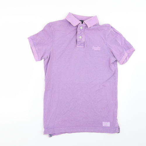 vintage destroyed Mens Purple    Polo Size S