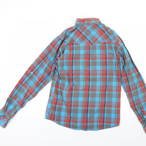 Henleys Mens Multicoloured Check   Button-Up Size S