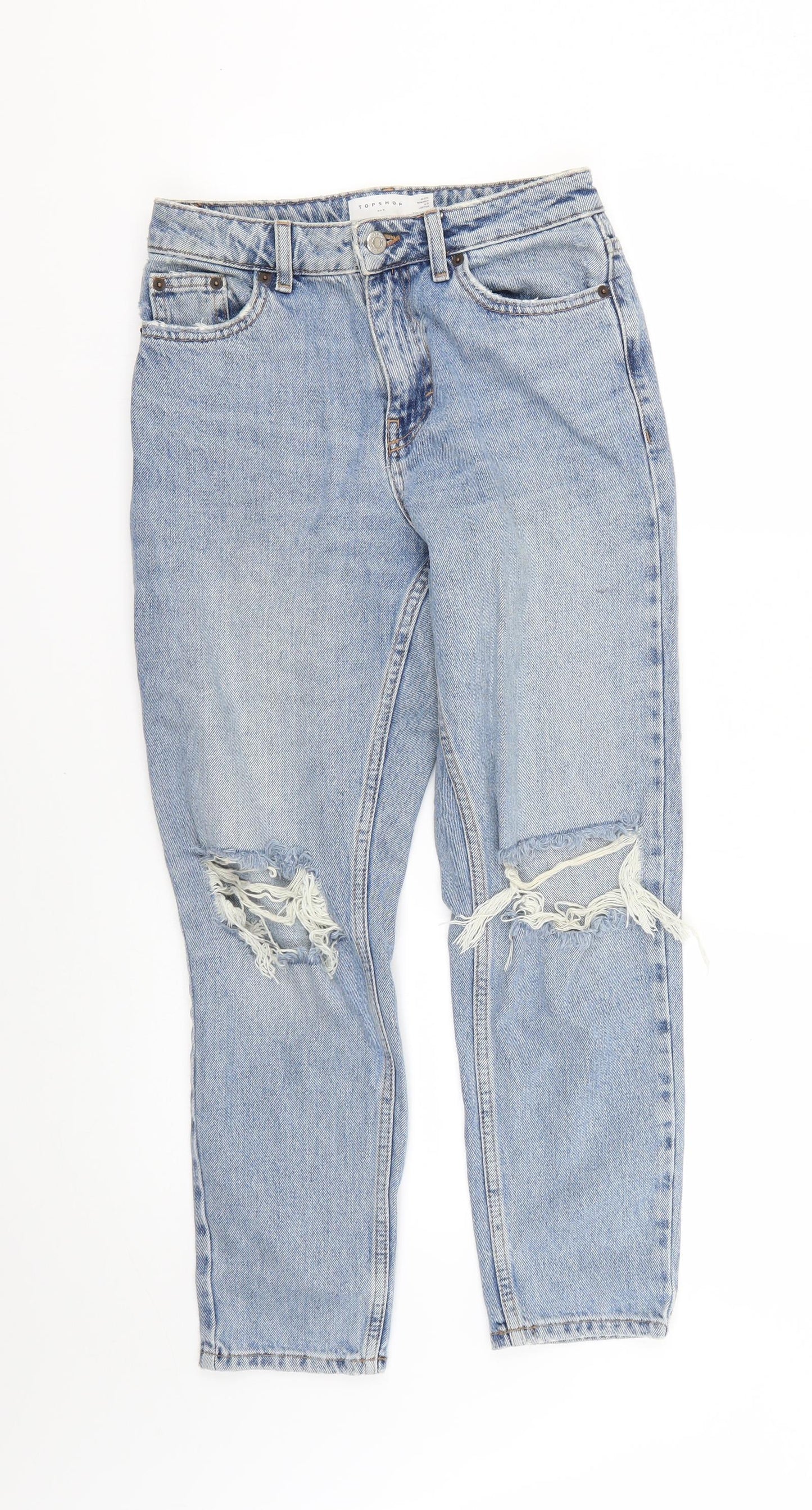 Topshop Womens Blue   Mom Jeans Size 26 L23 in