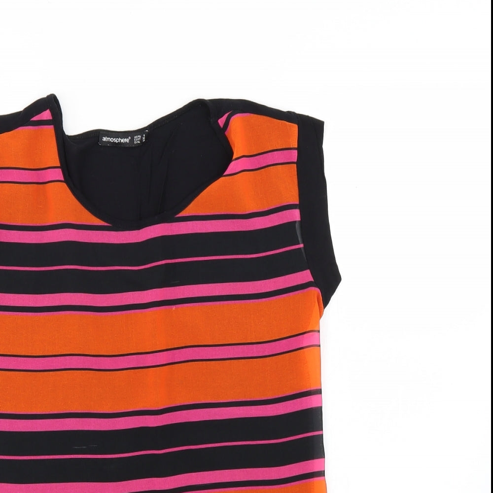 Atmosphere Womens Multicoloured Geometric  Basic Blouse Size 8