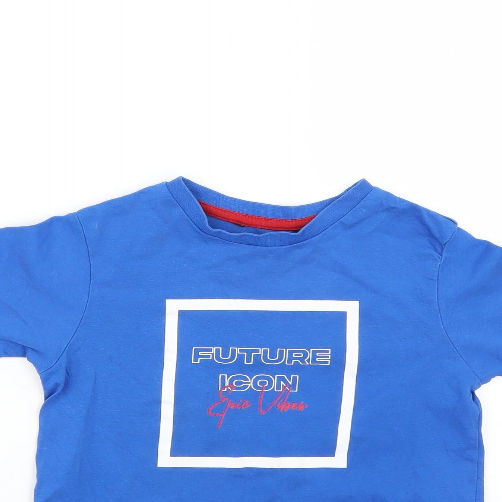 George Boys Blue   Basic T-Shirt Size 5-6 Years