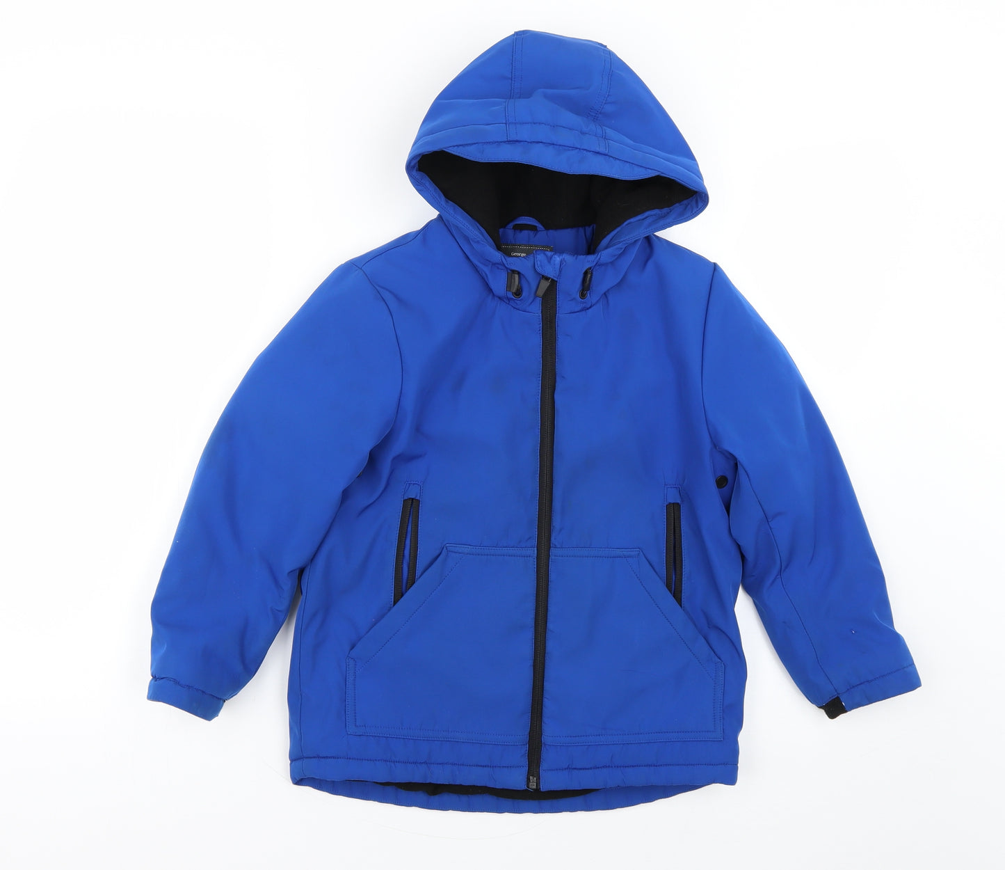 George Boys Blue   Overcoat Coat Size 6-7 Years