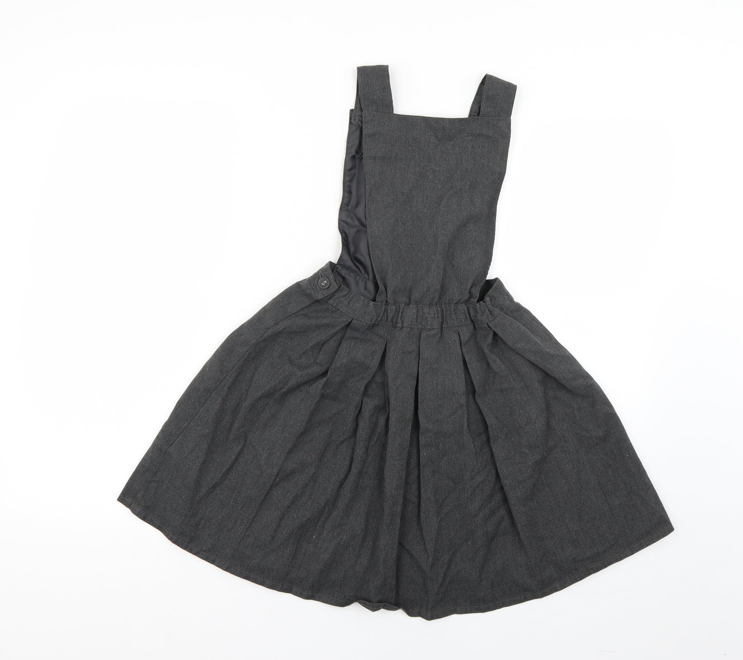marks Girls Grey   Pinafore/Dungaree Dress  Size 8-9 Years