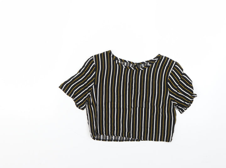 miss evie Girls Multicoloured Striped  Basic Blouse Size 8-9 Years