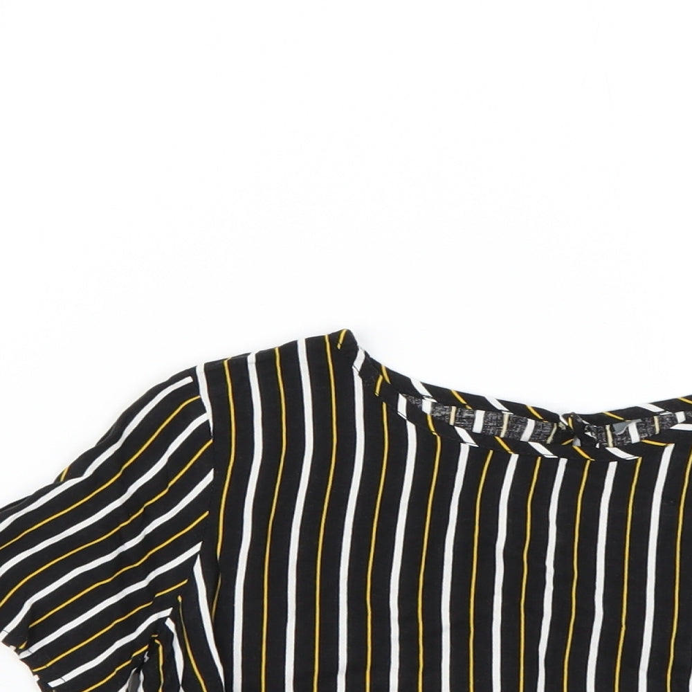 miss evie Girls Multicoloured Striped  Basic Blouse Size 8-9 Years