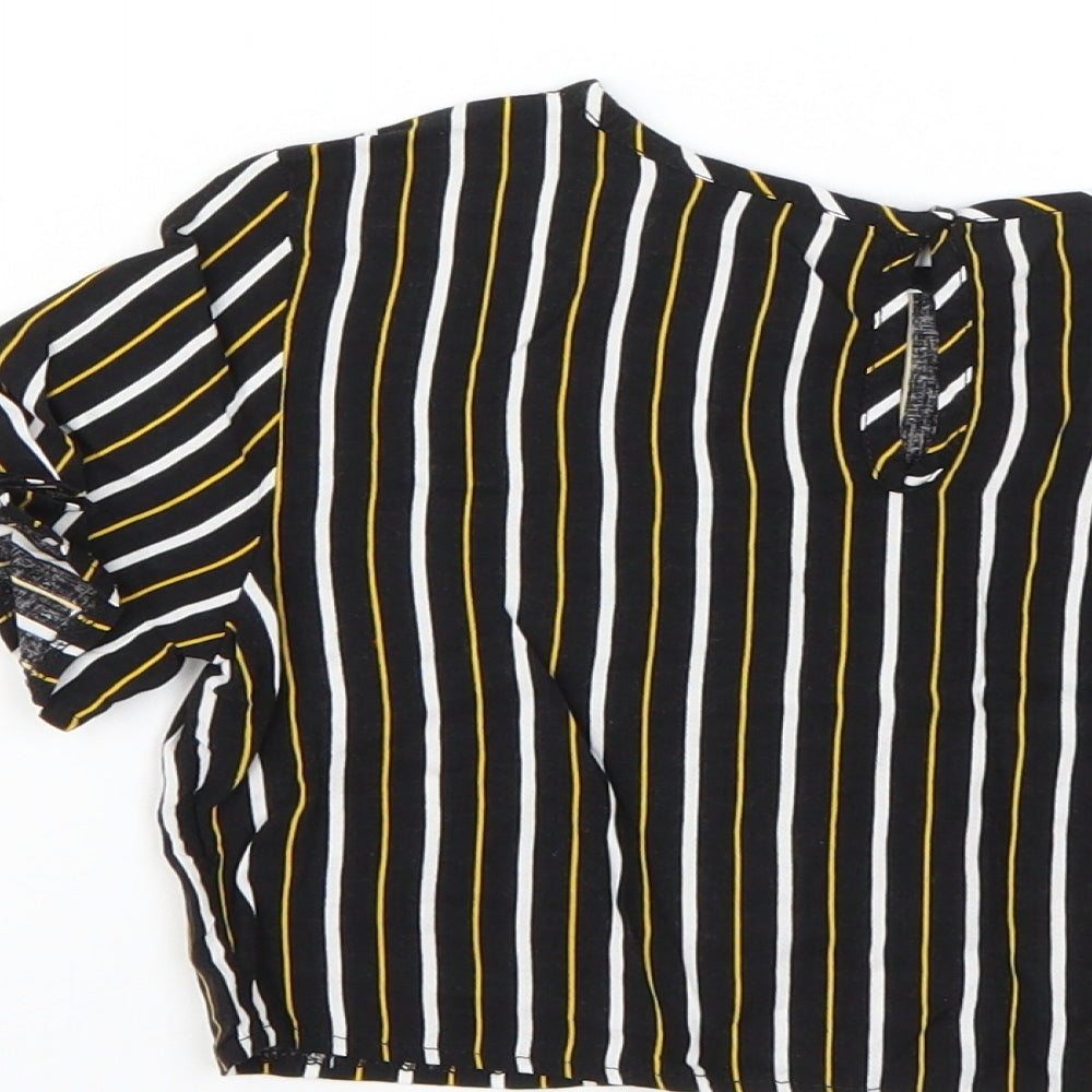 miss evie Girls Multicoloured Striped  Basic Blouse Size 8-9 Years