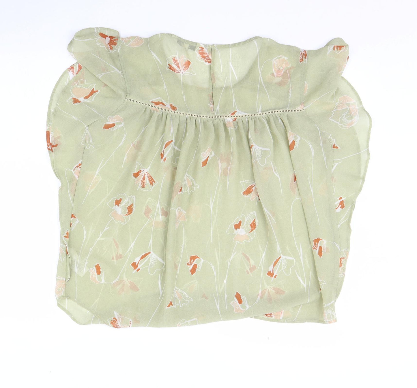 NEXT Womens Green Floral  Basic Blouse Size 12