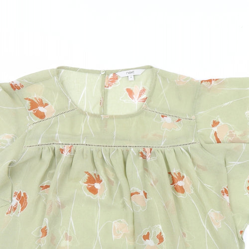 NEXT Womens Green Floral  Basic Blouse Size 12