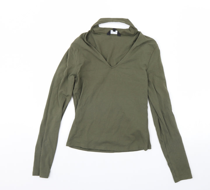 New Look Womens Green Basic Blouse Size 10