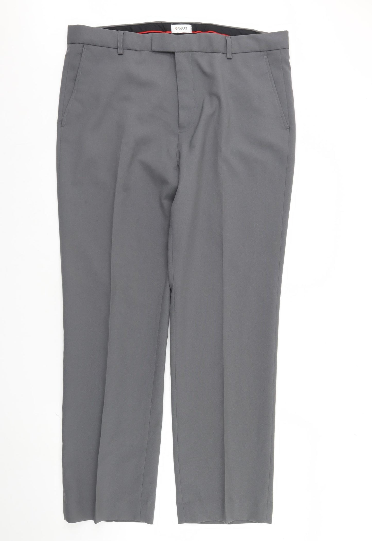 Damart Mens Grey   Dress Pants Trousers Size 38 L32 in