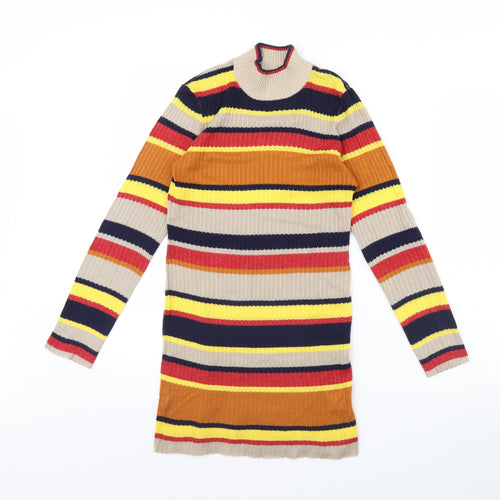 Glamorous Womens Multicoloured Striped  Pullover Jumper Size XS
