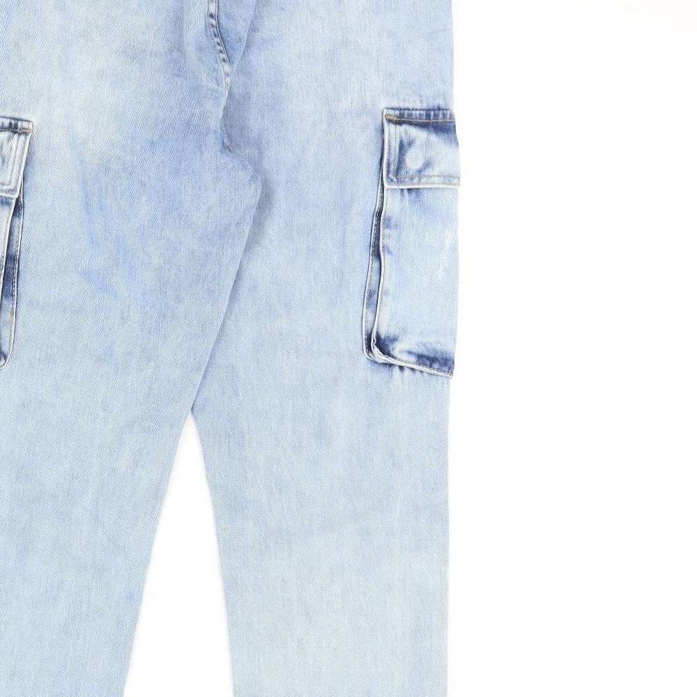 Preworn Womens Blue  Denim Straight Jeans Size 46 L28 in
