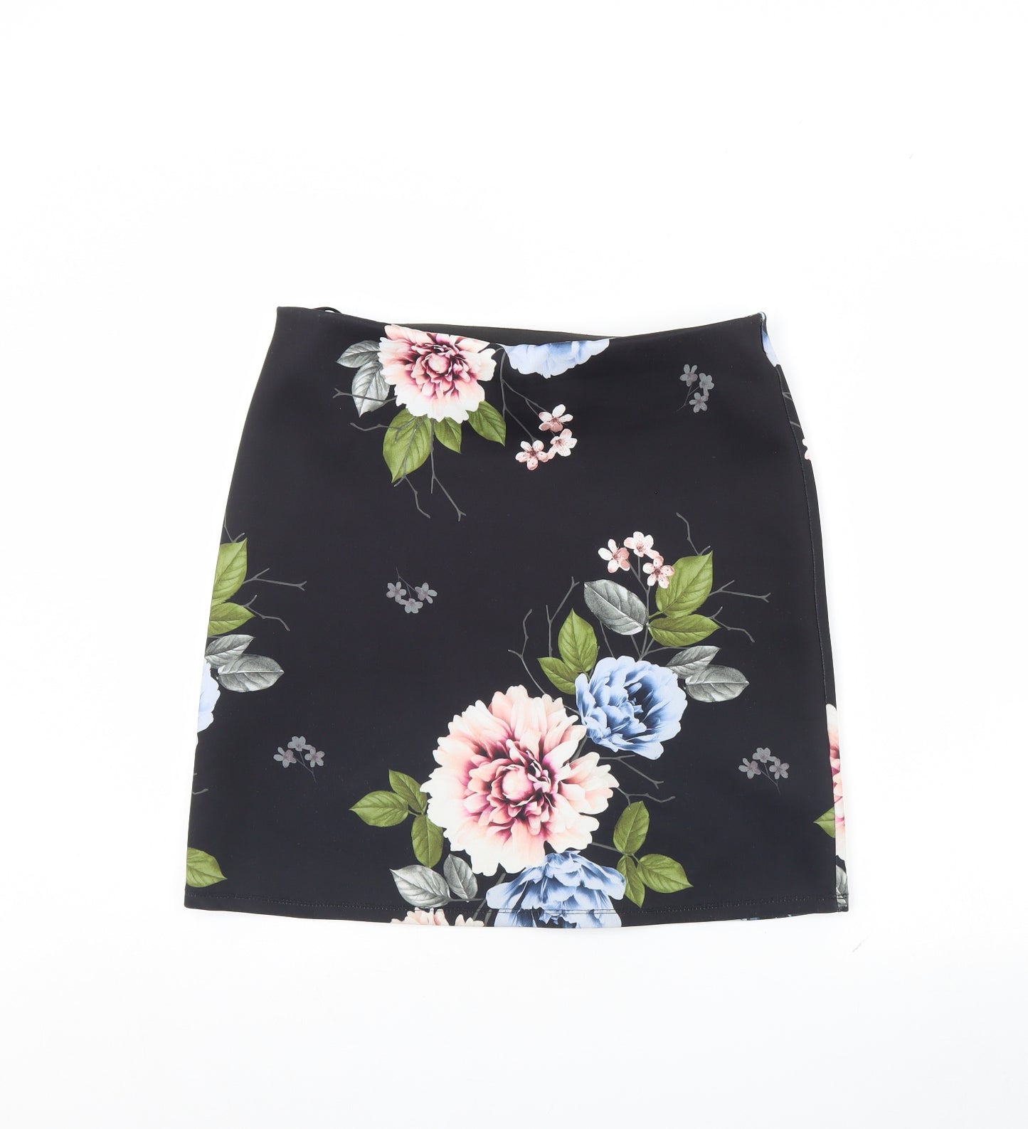 Dorothy Perkins Womens Black Floral  Mini Skirt Size 12
