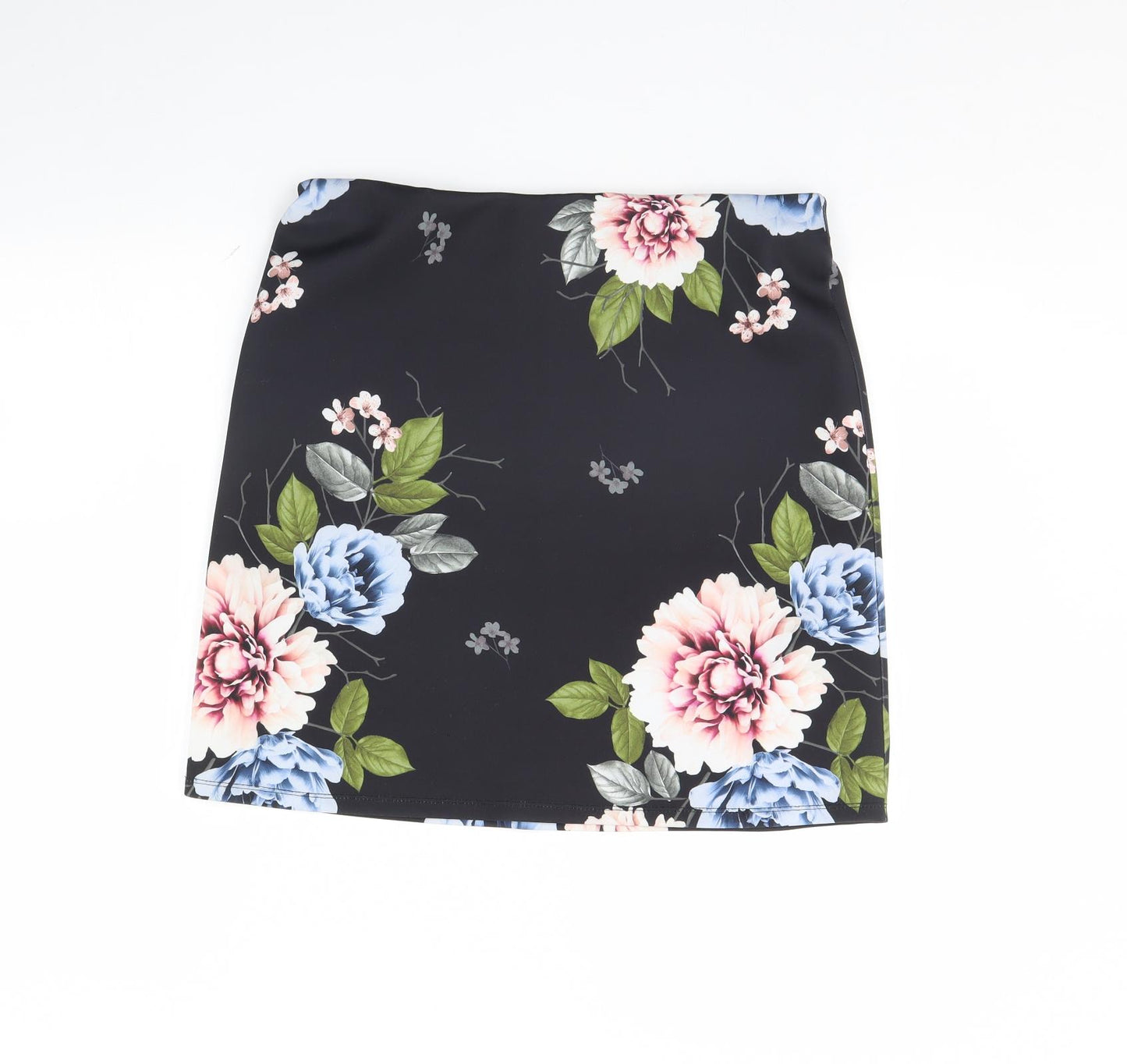 Dorothy Perkins Womens Black Floral  Mini Skirt Size 12