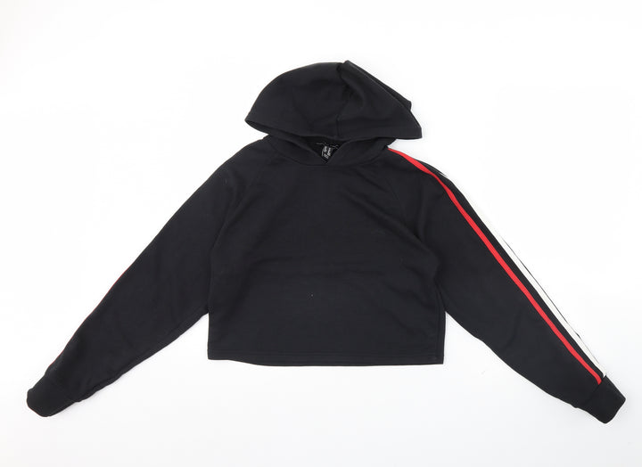 New Look Womens Black Pullover Hoodie Size 14