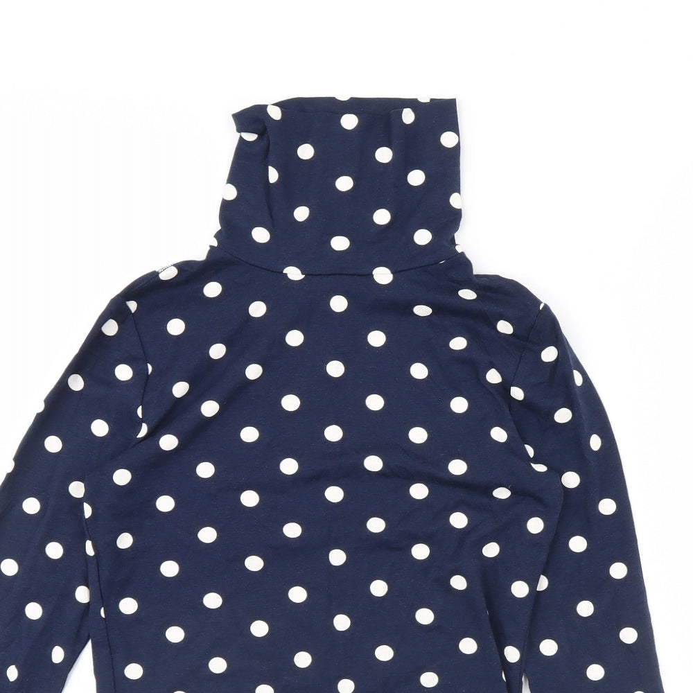 TU Womens Blue Polka Dot  Basic Blouse Size 12