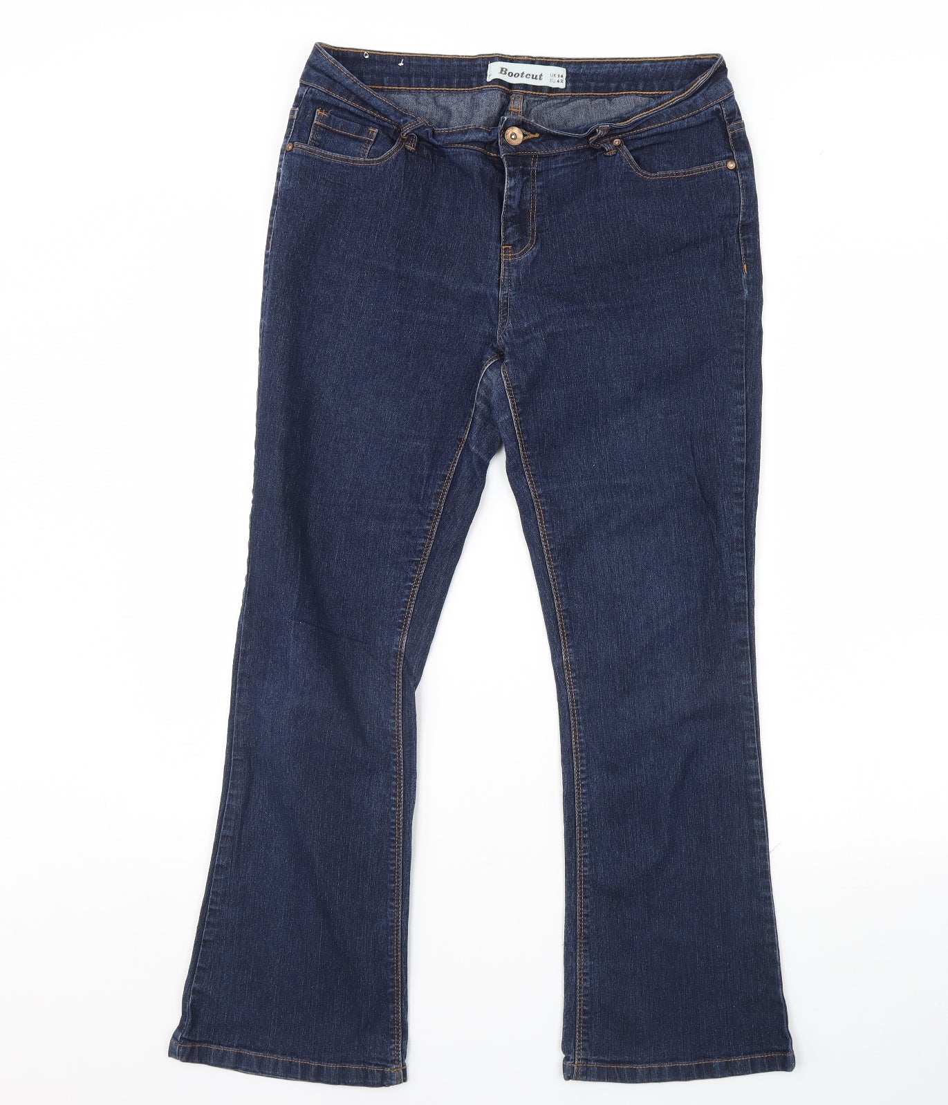 New Look Womens Blue  Denim Bootcut Jeans Size 14 L30 in