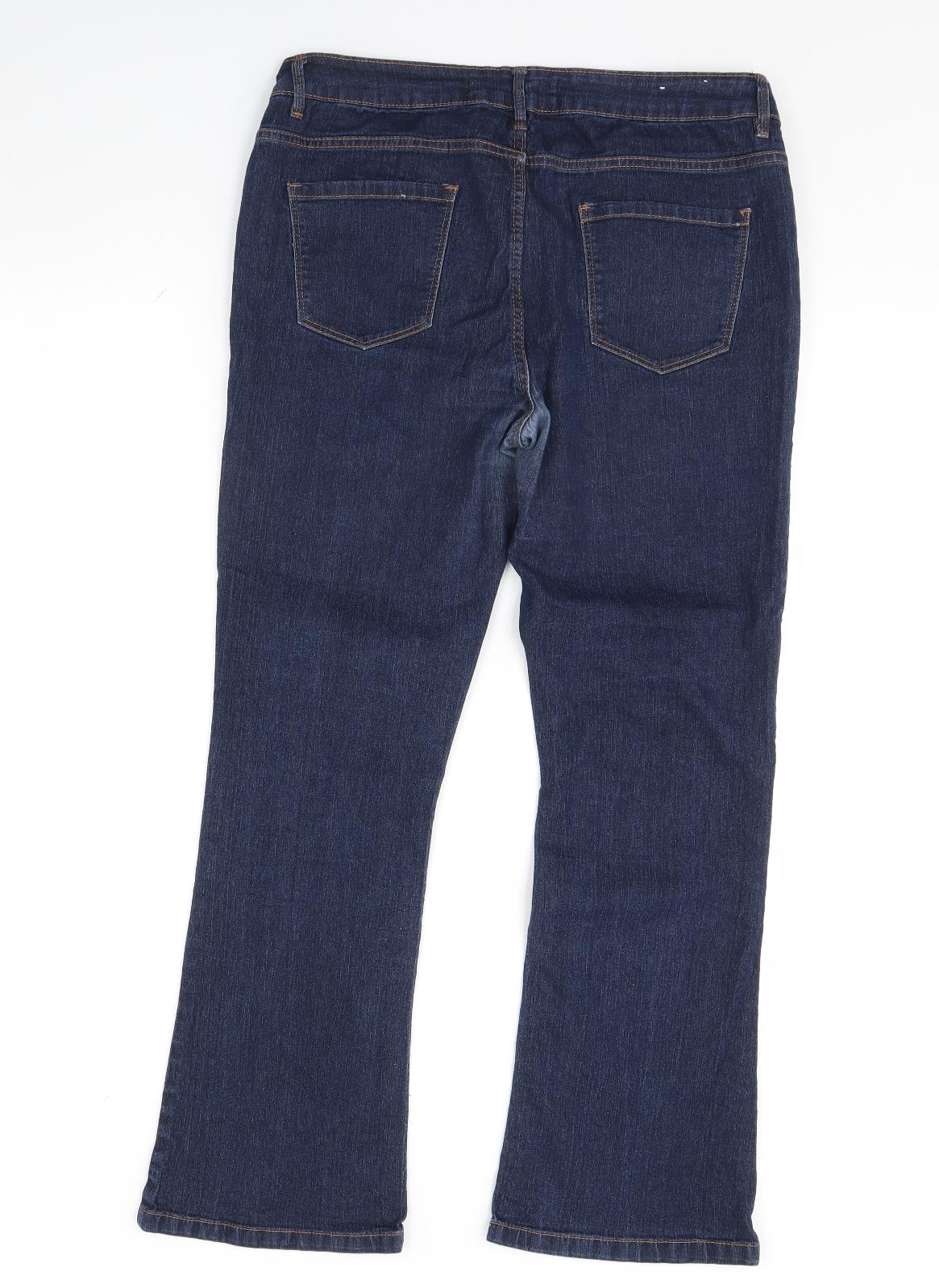 New Look Womens Blue  Denim Bootcut Jeans Size 14 L30 in
