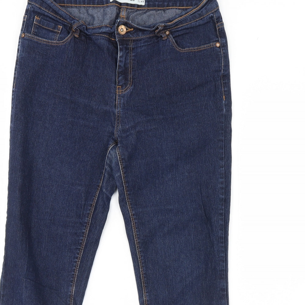 New Look Womens Blue  Denim Bootcut Jeans Size 14 L30 in