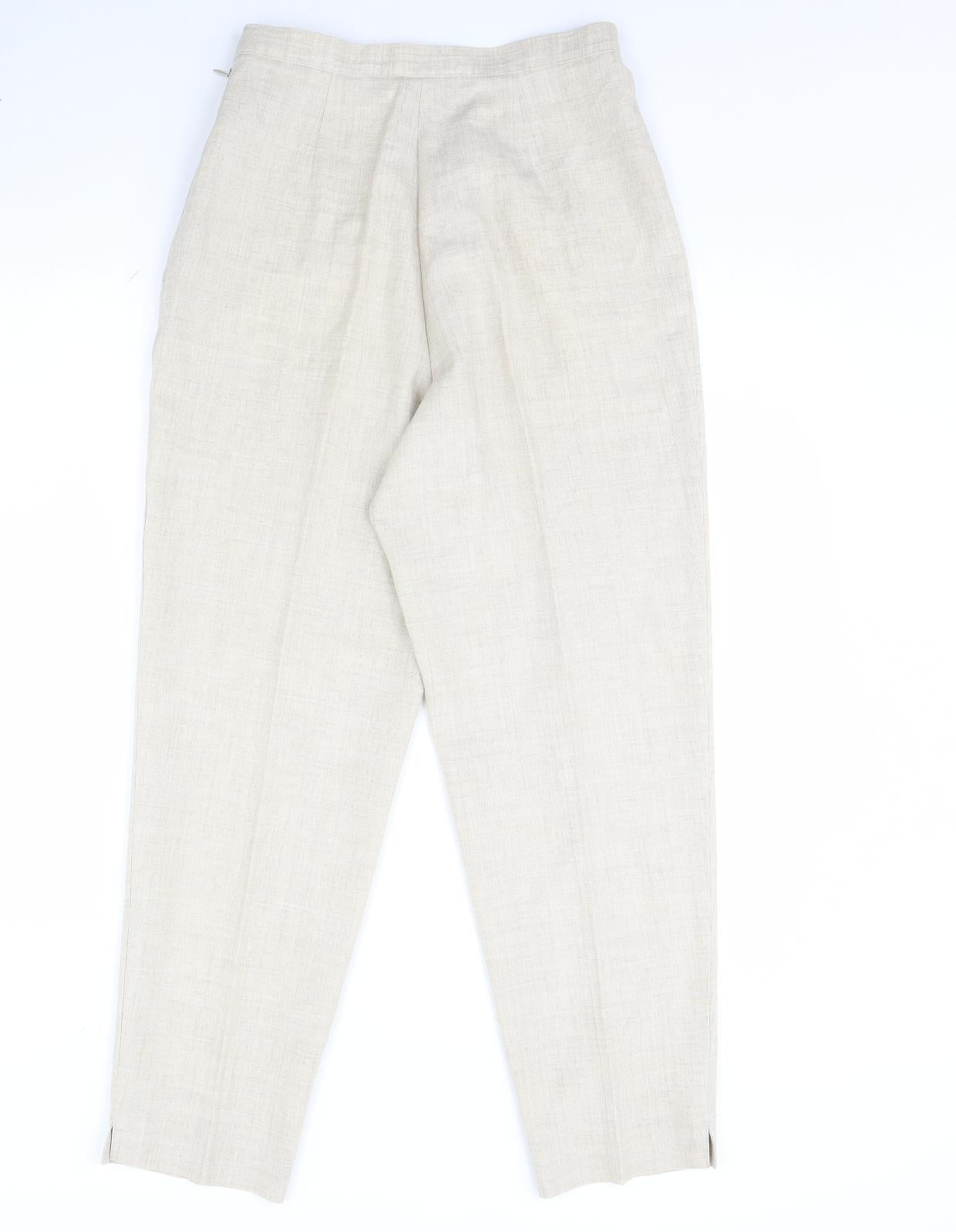 m&S Womens Beige   Trousers  Size 12 L30 in