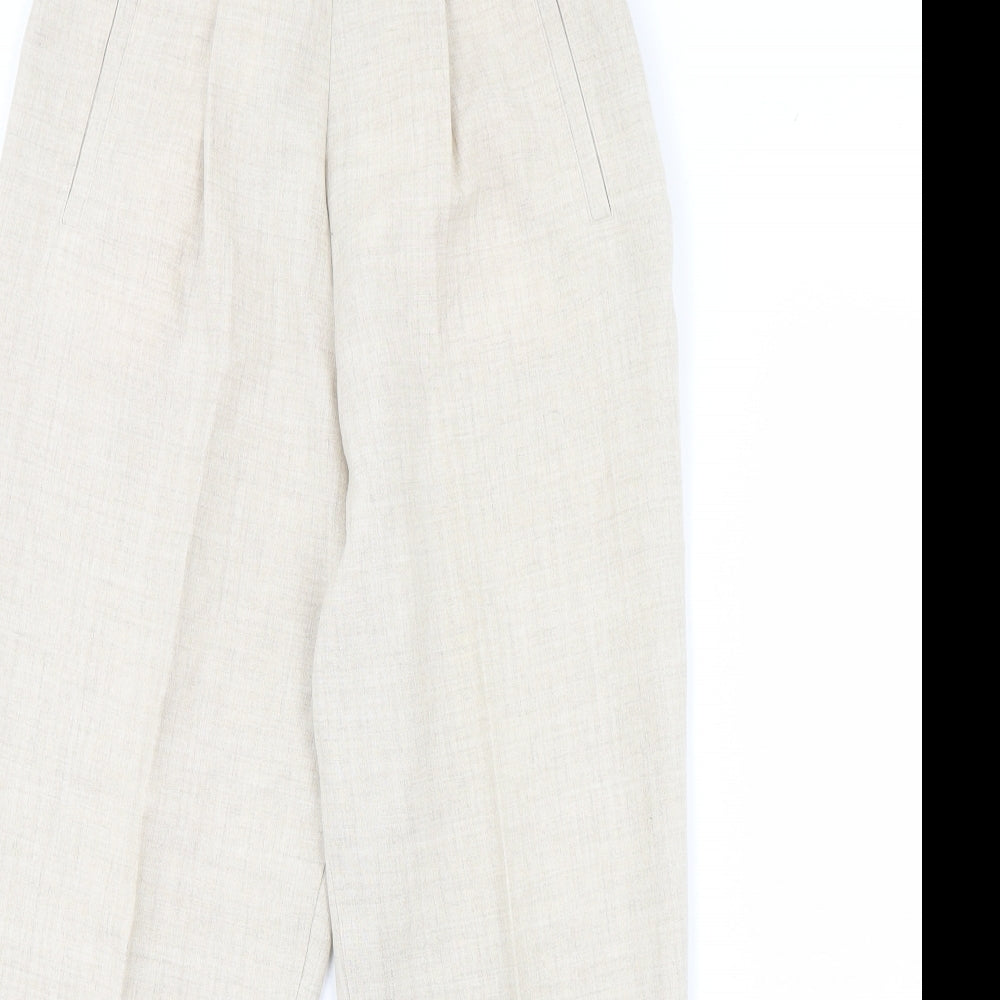 m&S Womens Beige   Trousers  Size 12 L30 in