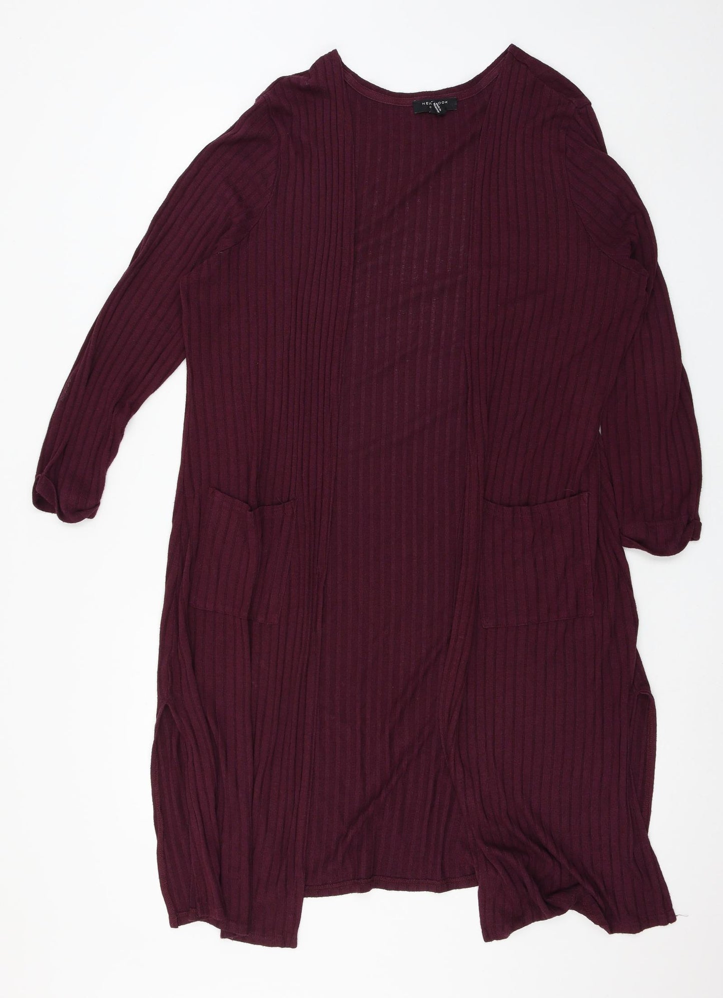 New Look Womens Purple  Jersey Cardigan Jumper Size 20